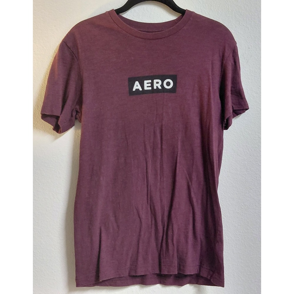 Aeropostale AERO Women's T-Shirt XS Burgundy Maroon Short Sleeve Graphic Tee